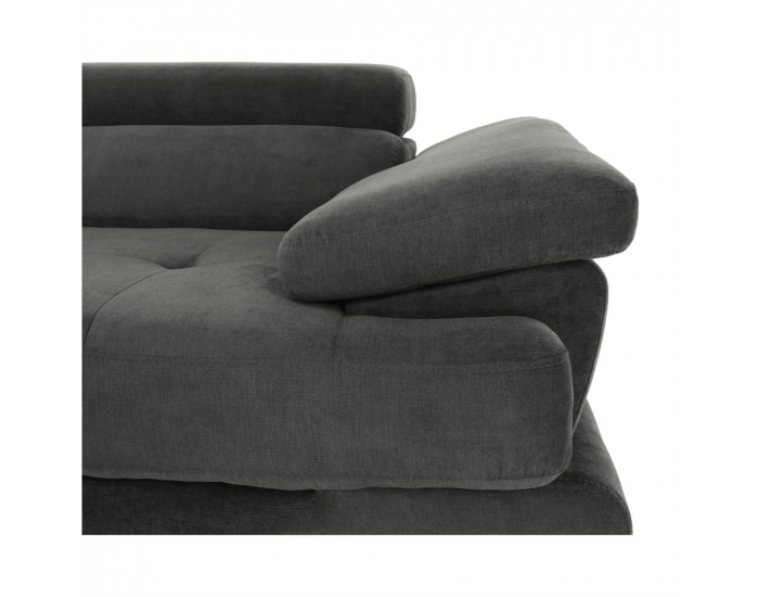 Rohová sedačka Buton P L - sivohnedá