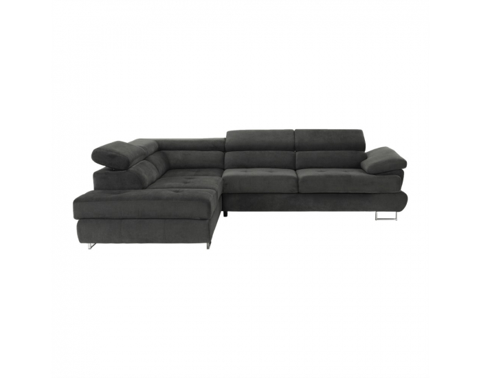Rohová sedačka Buton P L - sivohnedá