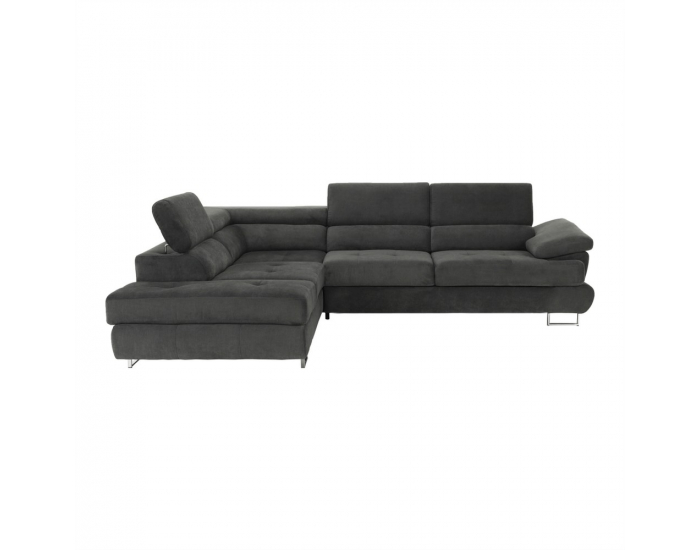 Rohová sedačka Buton P L - sivohnedá
