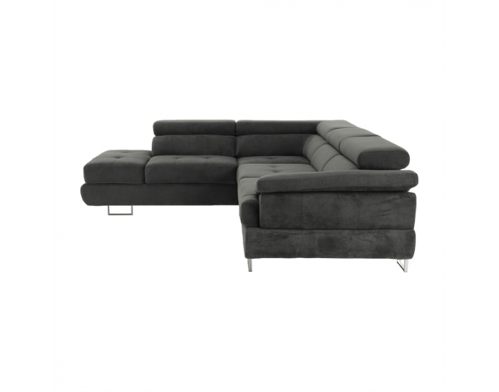Rohová sedačka Buton P L - sivohnedá
