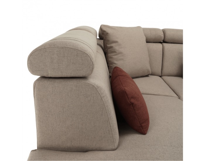 Rohová sedačka s rozkladom a úložným priestorom Caila R L - béžová