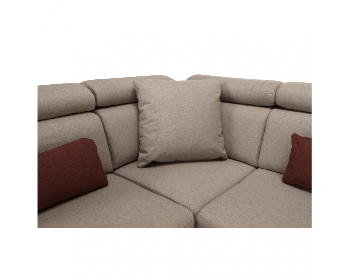 Rohová sedačka s rozkladom a úložným priestorom Caila R L - béžová