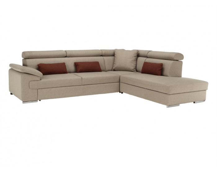 Rohová sedačka s rozkladom a úložným priestorom Caila R P - béžová