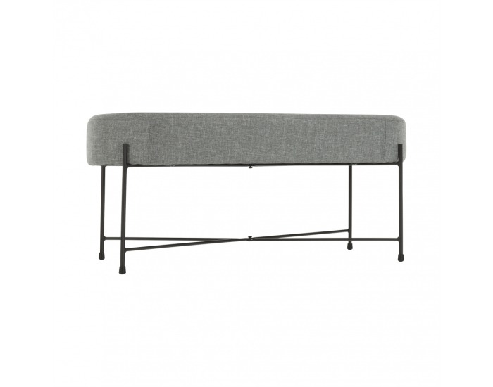 Čalúnená lavica Matir - sivá / čierna