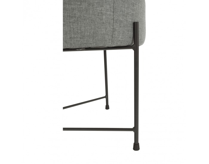 Čalúnená lavica Matir - sivá / čierna