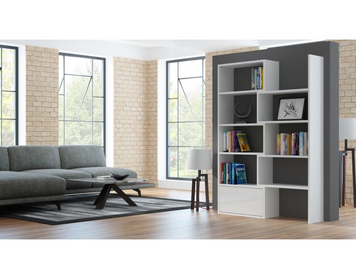 Univerzálny regál Paco - biela