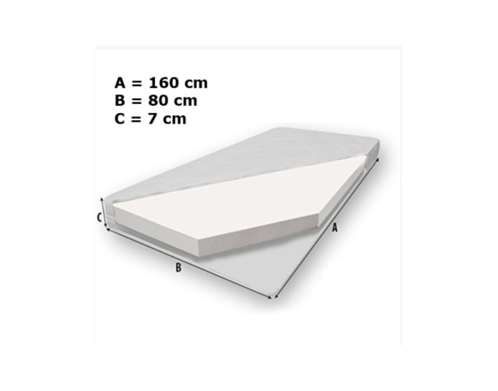 Detská posteľ s matracom Camos 80x160 cm - biela / kombinácia farieb