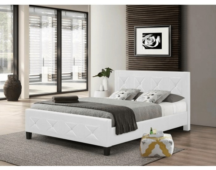 Čalúnená manželská posteľ s roštom Carisa 160 - biela