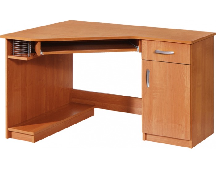 Rohový PC stôl Carmen L - jelša
