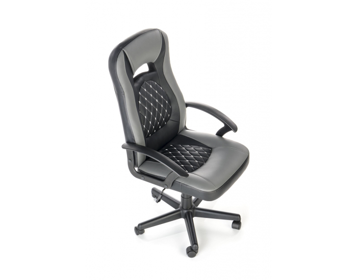 Kancelárske kreslo s podrúčkami Castano - sivá / čierna