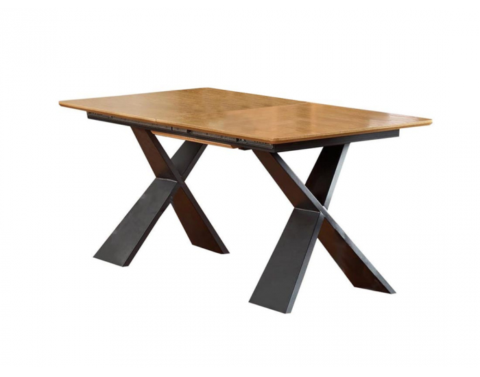 Rozkladací jedálenský stôl Chandler - dub prírodný / čierna