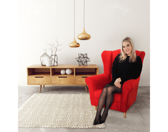 Kreslo (ušiak) Charlot - červená