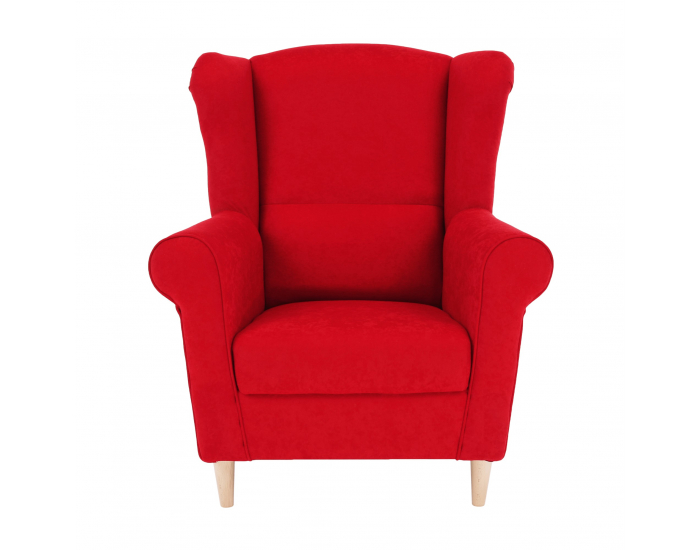 Kreslo (ušiak) Charlot - červená