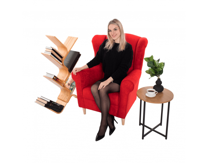 Kreslo (ušiak) Charlot - červená