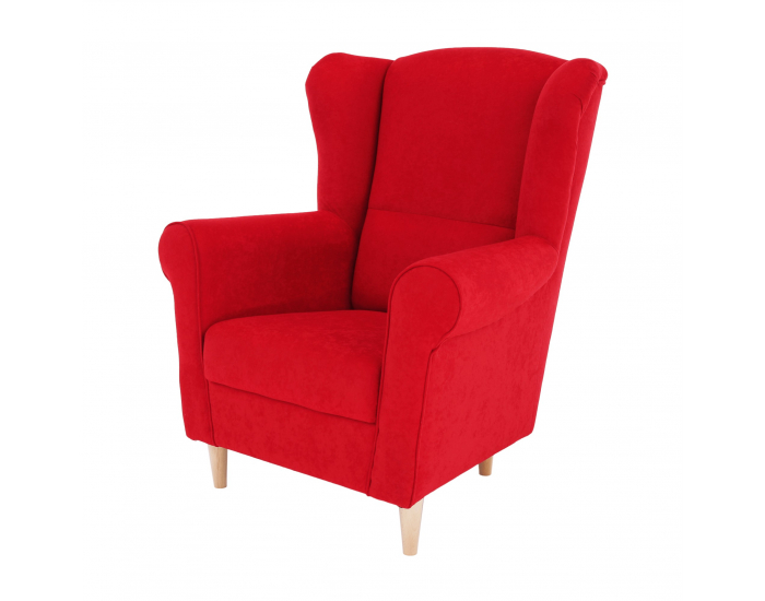 Kreslo (ušiak) Charlot - červená