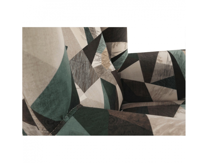 Kreslo (ušiak) Charlot - hnedozelený vzor