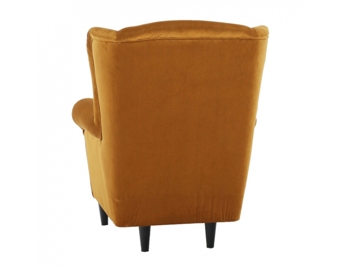 Kreslo (ušiak) Charlot - horčicová