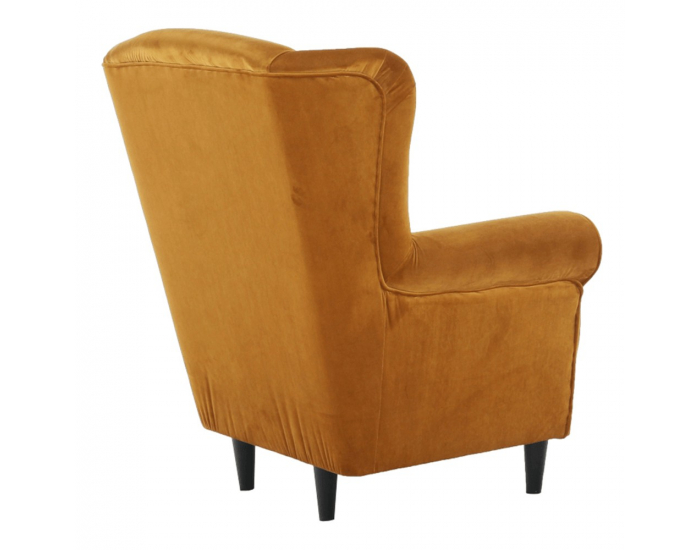 Kreslo (ušiak) Charlot - horčicová