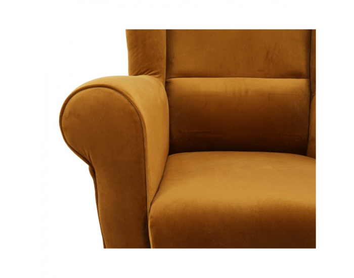 Kreslo (ušiak) Charlot - horčicová