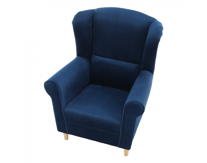 Kreslo (ušiak) Charlot - modrá