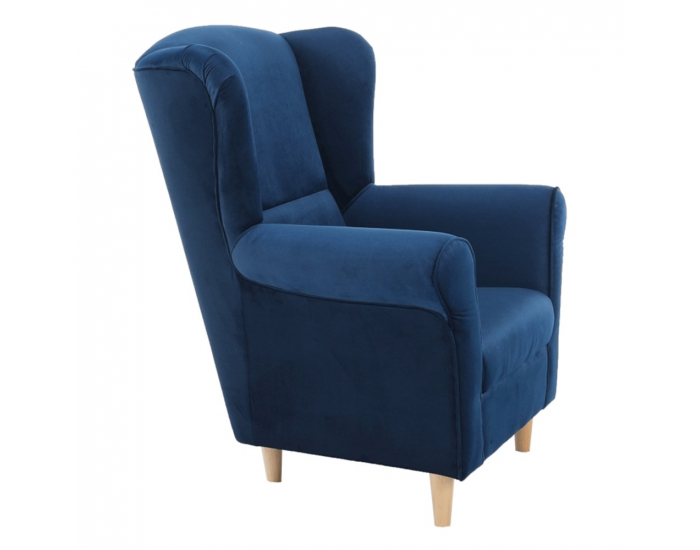 Kreslo (ušiak) Charlot - modrá