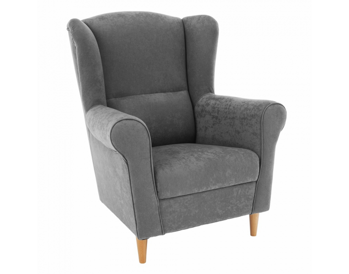 Kreslo (ušiak) Charlot - sivá