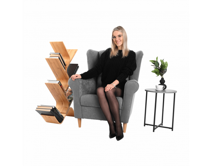 Kreslo (ušiak) Charlot - sivá