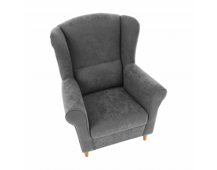 Kreslo (ušiak) Charlot - sivá