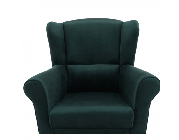 Kreslo (ušiak) Charlot - smaragdová