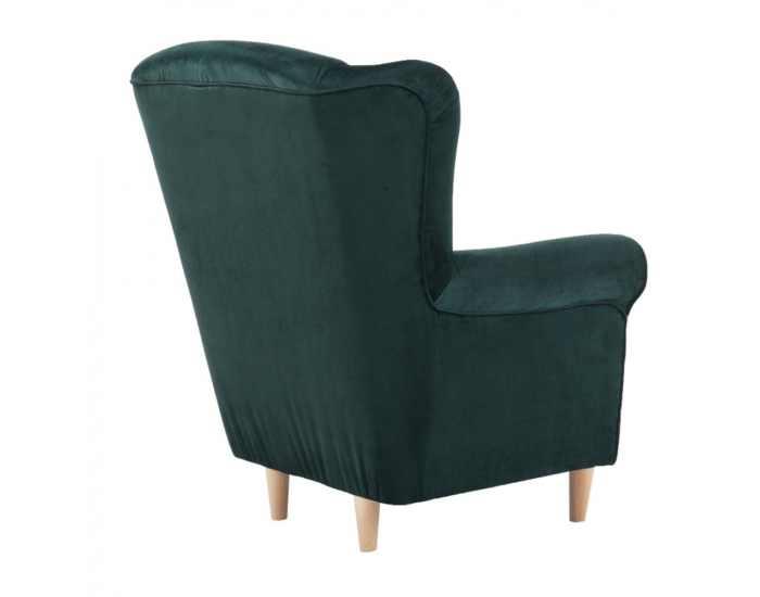 Kreslo (ušiak) Charlot - smaragdová