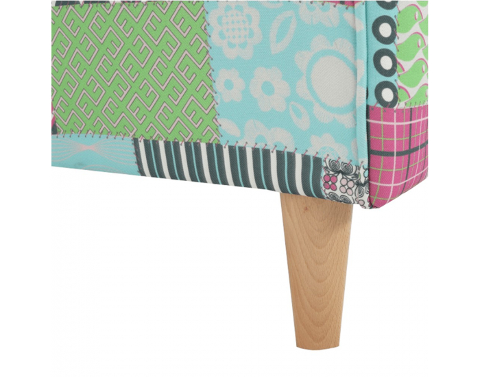 Kreslo (ušiak) Charlot - vzor patchwork M1