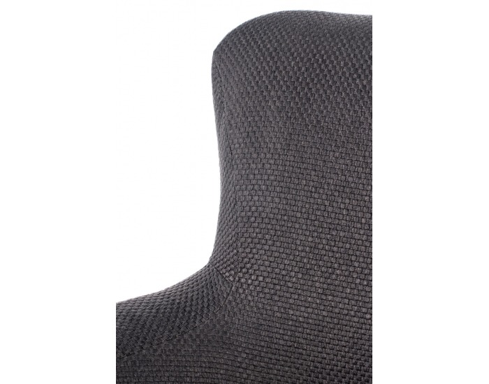 Dizajnové kreslo Chillout - tmavosivá / orech americký / čierna