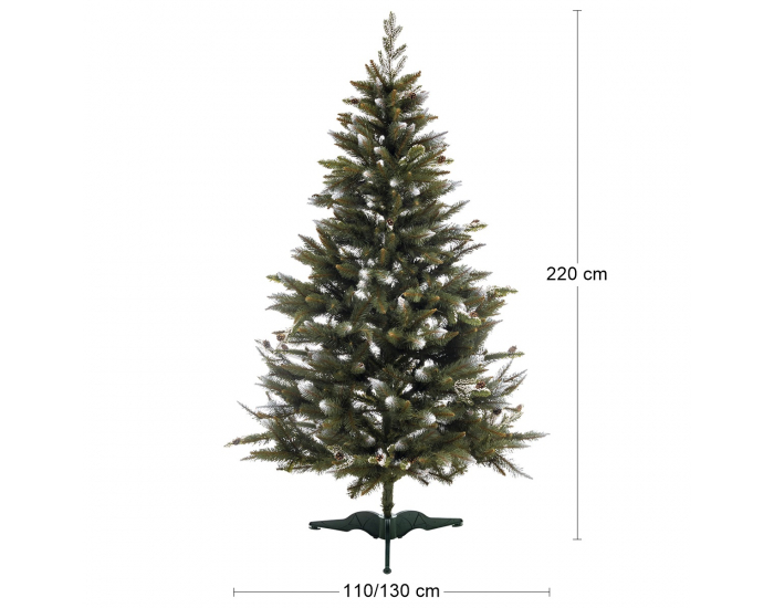 Vianočný stromček Christee 1 220 cm - zelená / biela