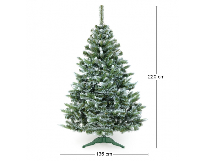 Vianočný stromček Christee 14 220 cm - zelená / biela