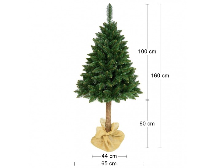 Vianočný stromček na pni Christee 6 160 cm - zelená