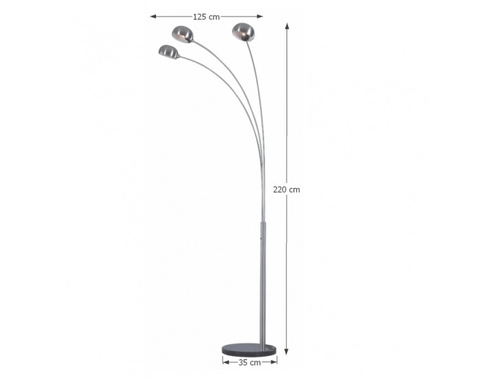 Stojacia lampa Cinda Typ 1 YF04-3 - nikel