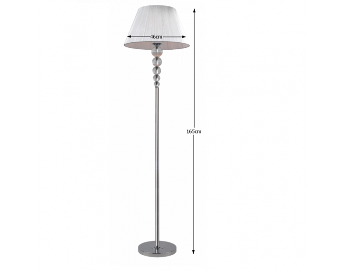 Stojacia lampa Cinda Typ 13 MEPIE - strieborná