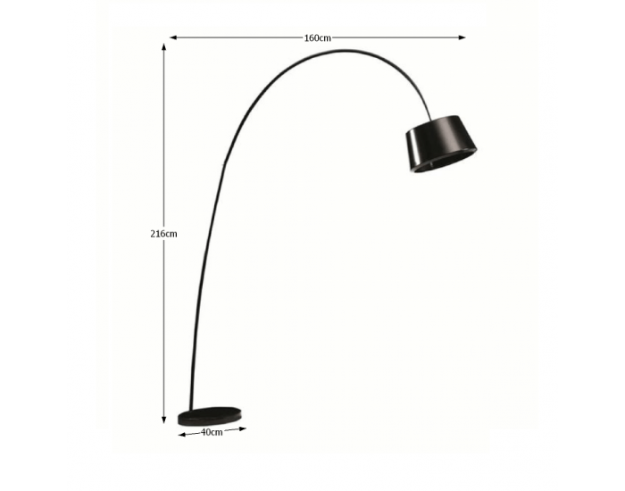 Stojacia lampa Cinda Typ 18 F1090 - čierna