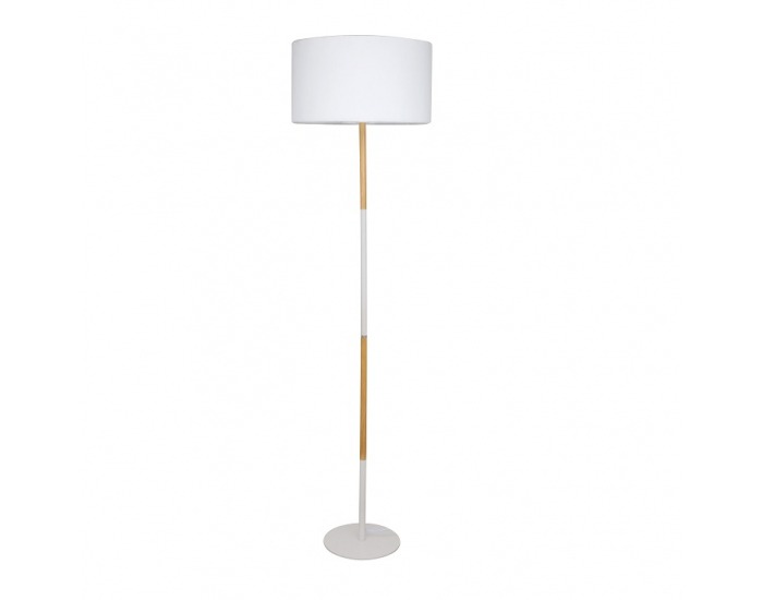 Stojacia lampa Cinda Typ 20 YF6046 - biela / vzor dreva