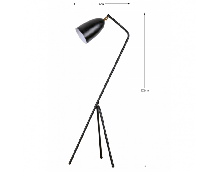 Stojacia lampa Cinda Typ 23 YF6250-B - čierna