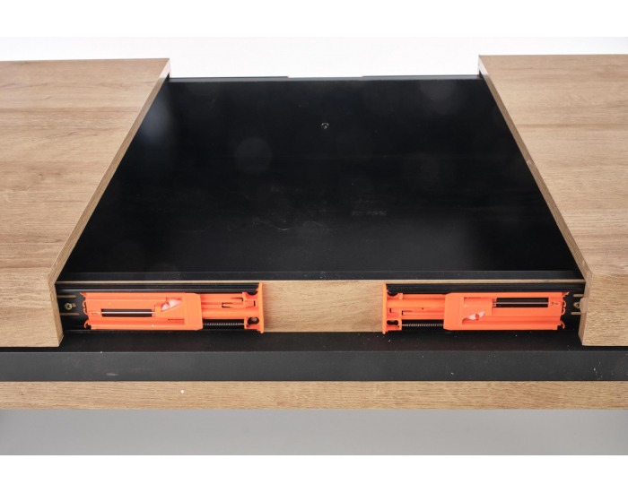 Konferenčný stolík s úložným priestorom Clara - dub zlatý / čierna