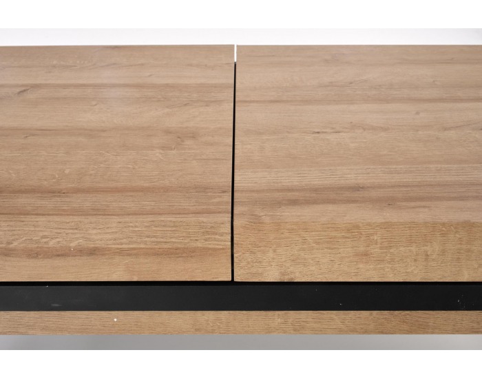 Konferenčný stolík s úložným priestorom Clara - dub zlatý / čierna