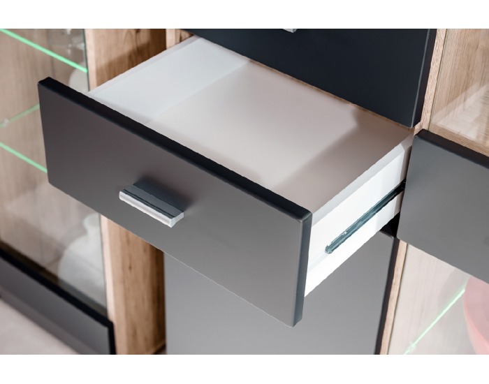 Vitrína Clif SV - dub san remo / grafit