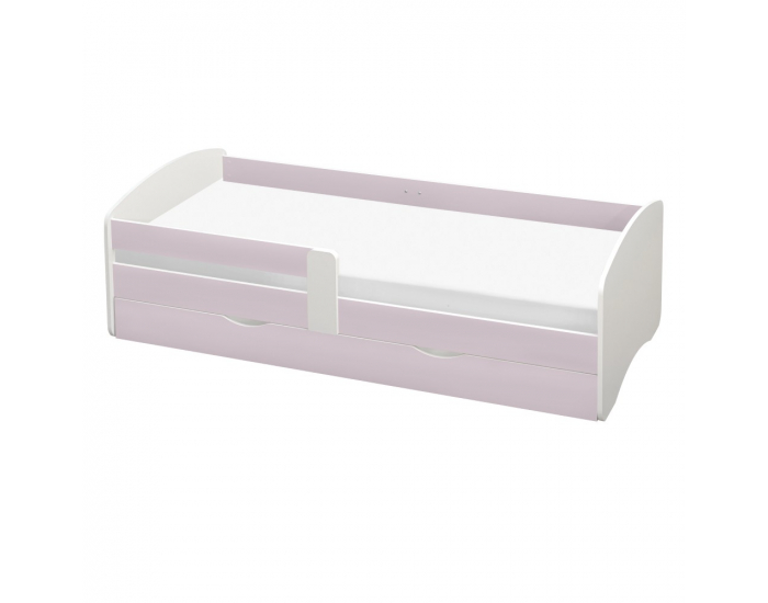 Jednolôžková posteľ s roštom a úložným priestorom Cocolino 80x160 cm - biela / ružová