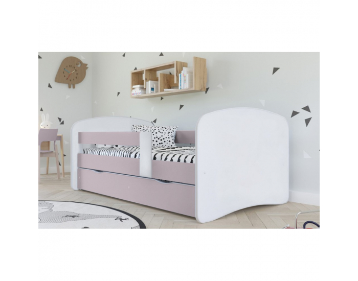 Jednolôžková posteľ s roštom a úložným priestorom Cocolino 80x160 cm - biela / ružová
