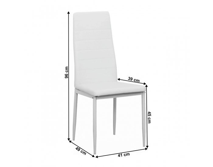 Jedálenská stolička Coleta Nova - biela / biela