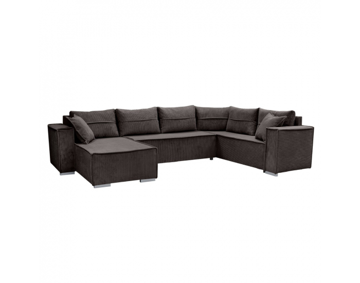 Rohová sedačka U s rozkladom Colin U Uni L/P - hnedá