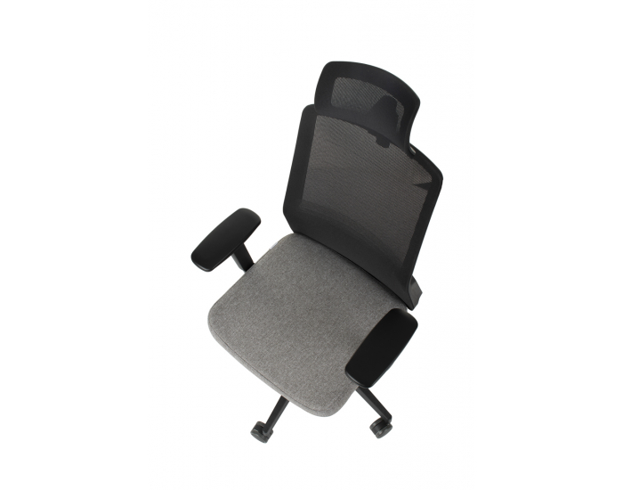 Kancelárska stolička s podrúčkami Cupra BS HD - sivá / čierna