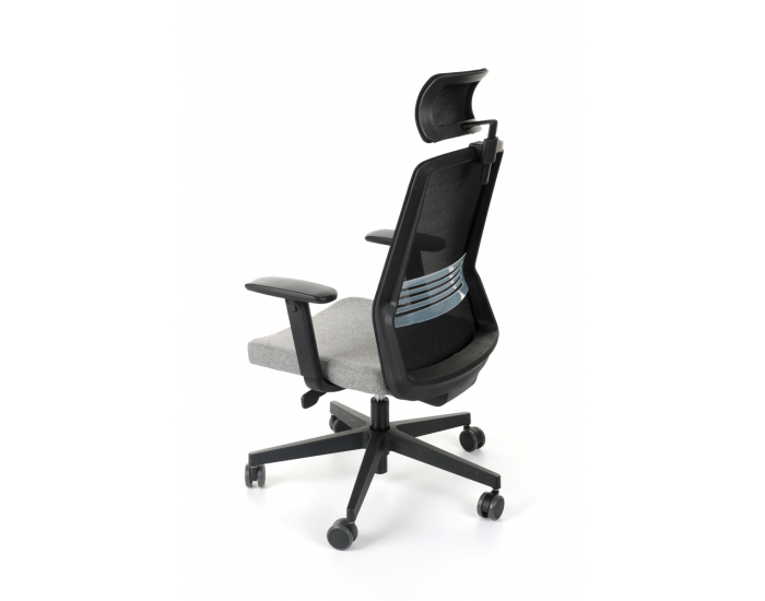 Kancelárska stolička s podrúčkami Cupra BS HD - sivá / čierna