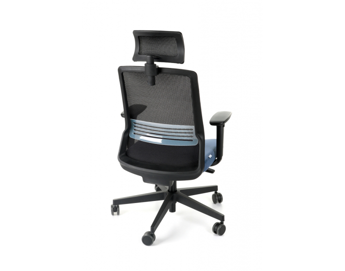 Kancelárska stolička s podrúčkami Cupra BS HD - tmavomodrá / čierna